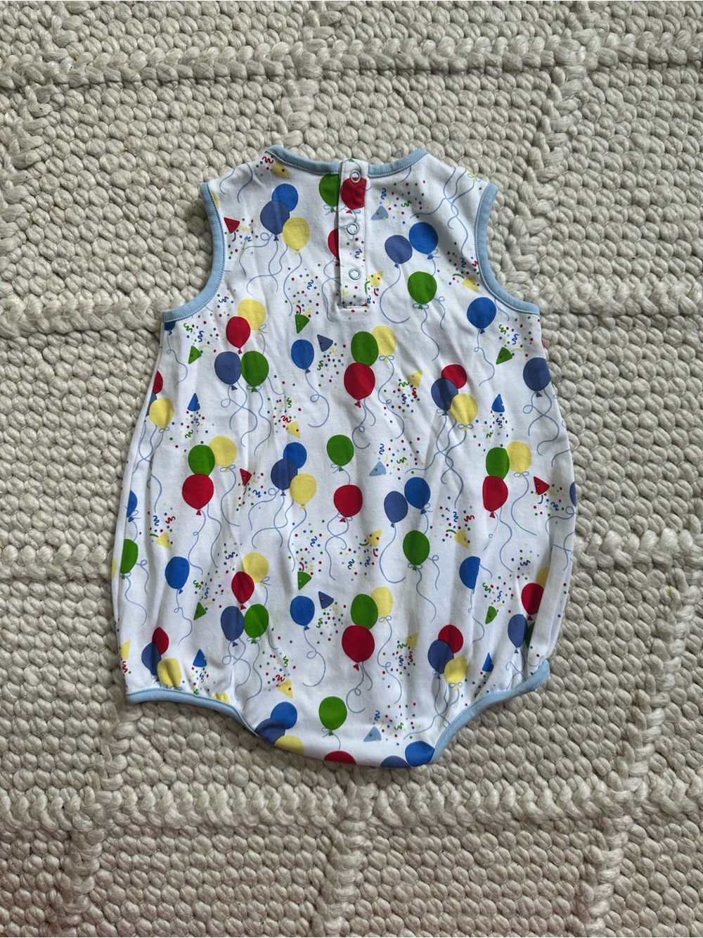 David Baby Bubble Romper with Colorful Balloon Print - Picture 2 of 3